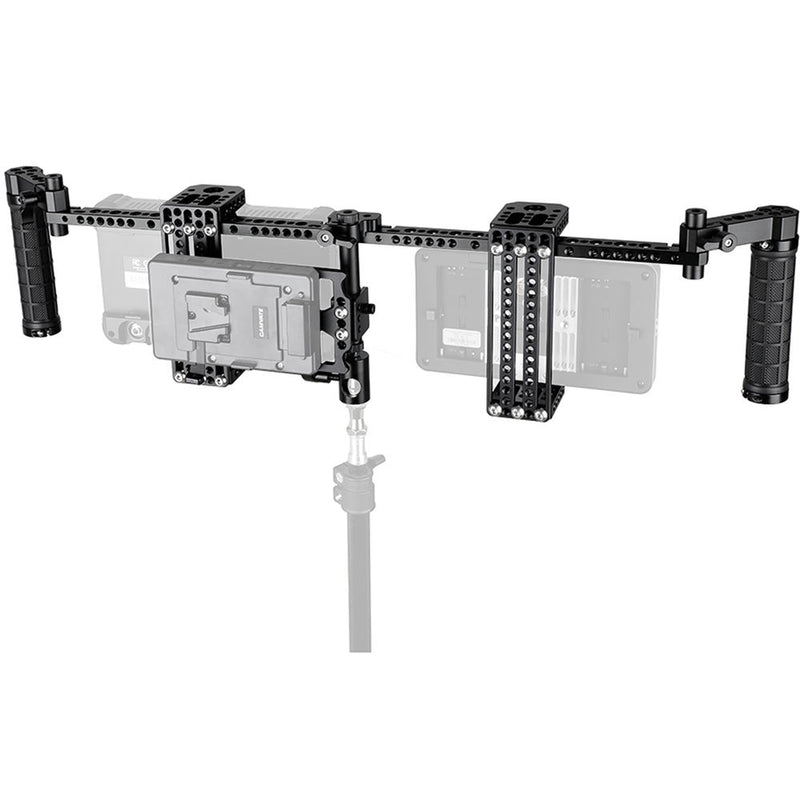 CAMVATE Dual 7" Director's Monitor Cage with Rubber Grips