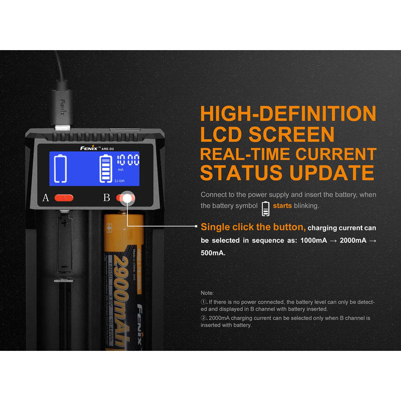 Fenix Flashlight ARE-D2 Battery Charger