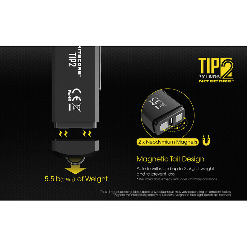 Nitecore TIP2 USB Rechargeable Keychain Flashlight