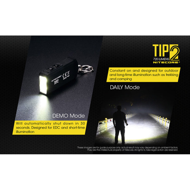 Nitecore TIP2 USB Rechargeable Keychain Flashlight