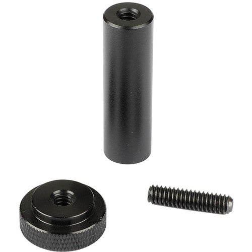 CAMVATE 15mm Micro Rod with Female 1/4"-20 Thread & Male Adapter (2", Black Nut)