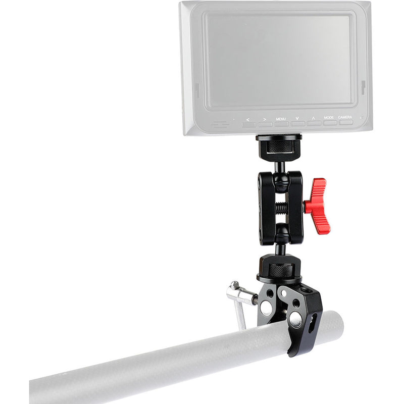 CAMVATE Super Clamp & Arm with Dual 1/4"-20 Knob Ball Heads & T-Handle