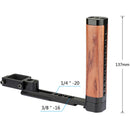 CAMVATE Extension Bracket & Wooden L-Shaped Handgrip for DJI Osmo Pocket
