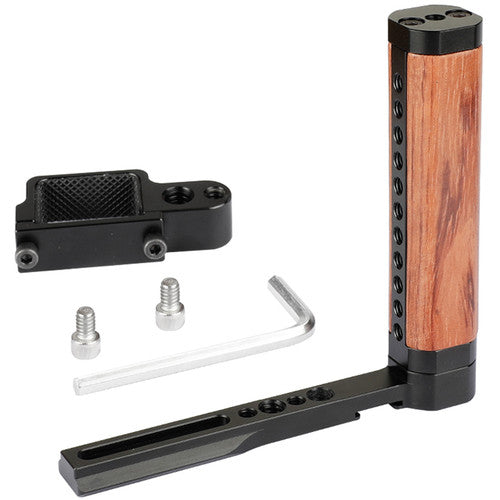 CAMVATE Extension Bracket & Wooden L-Shaped Handgrip for DJI Osmo Pocket
