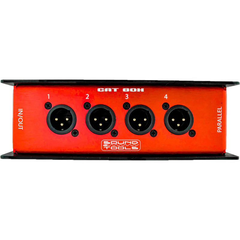 SoundTools Cat Box MX Four Male XLR Stage Box with Main and Parallel EtherCON Connectors
