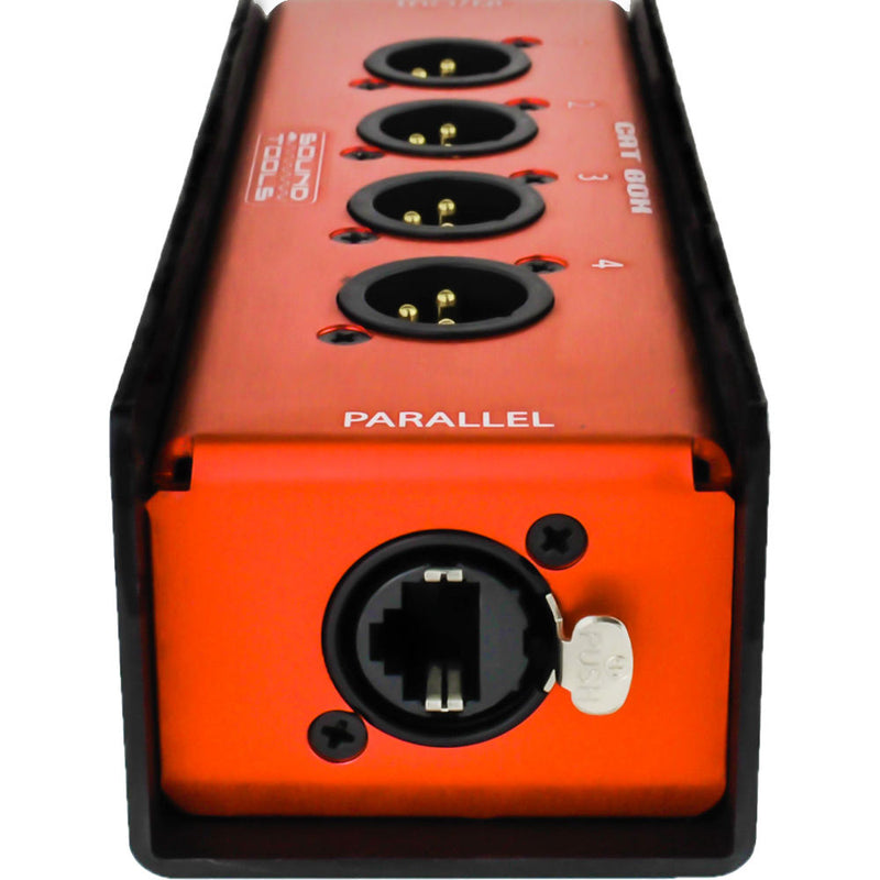 SoundTools Cat Box MX Four Male XLR Stage Box with Main and Parallel EtherCON Connectors