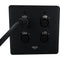 SoundTools WallCAT FX-B Wall Plate with Four XLR 3-Pin Female Connectors (Black)