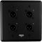 SoundTools WallCAT MX-B Wall Plate with Four XLR 3-Pin Male Connectors (Black)