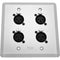 SoundTools WallCAT FX-S Wall Plate with Four XLR 3-Pin Female Connectors (Silver)