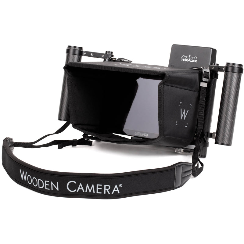 Wooden Camera Director's Monitor Cage v3 with Carbon Fiber Handgrips