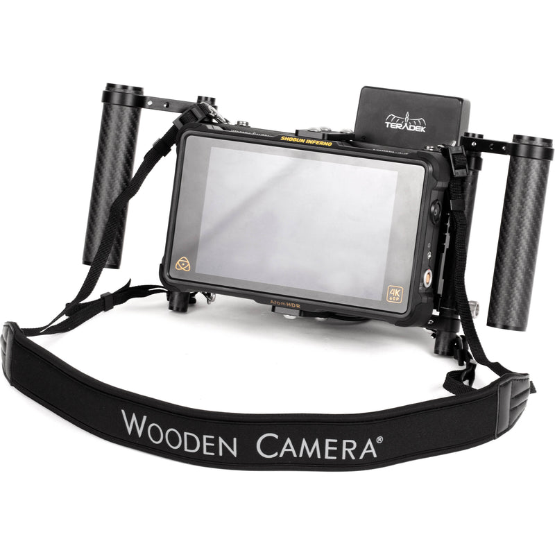Wooden Camera Director's Monitor Cage v3 with Carbon Fiber Handgrips