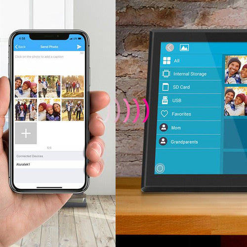 Aluratek 17.3" Digital Photo Frame with Touchscreen & Wi-Fi