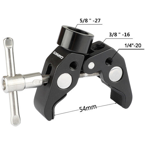 CAMVATE Multipurpose Super Crab Clamp with 1/4"-20 Male to 5/8"-27 Female Adapter