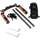 CAMVATE DSLR Shoulder Mount Rig Dual Handgrip Support With Manfrotto Standard Quick Release Plate