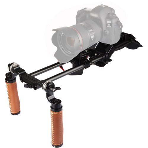 CAMVATE DSLR Shoulder Mount Rig Dual Handgrip Support With Manfrotto Standard Quick Release Plate