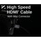 ZILR 4Kp60 Hyper-Thin High-Speed HDMI to Mini-HDMI Secure Cable (17.7")