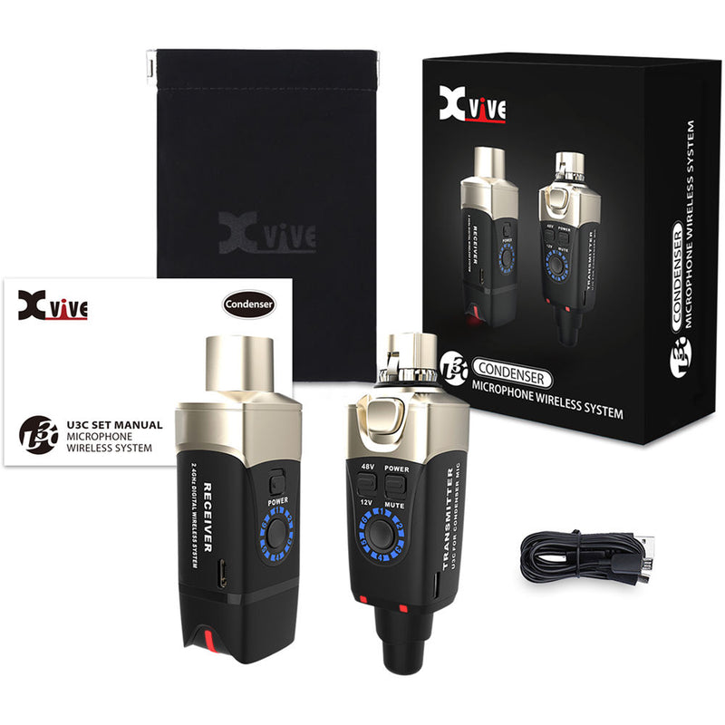 Xvive Audio U3C Set Wireless Plug-On System for Condenser Microphones (2.4 GHz)