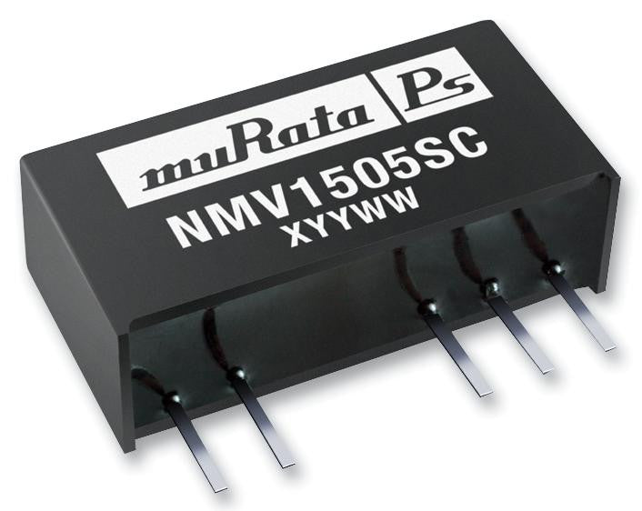 MURATA POWER SOLUTIONS NMV1205SAC Isolated Board Mount DC/DC Converter, 3kV Isolation, Fixed, 1 Output, 10.8 V, 13.2 V, 1 W, 5 V