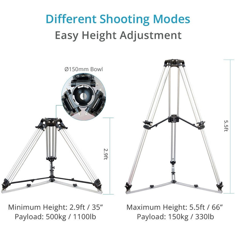 Buy India Proaim HeavyDuty 150mm Tripod Legs with Mid & Ground