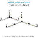 Proaim Heavy-Duty 150mm Tripod Legs with Mid & Ground Spreaders