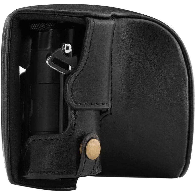 MegaGear Ever Ready Genuine Leather Full Case and Strap for Panasonic Lumix DC-LX100 II (Black)