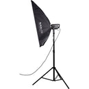 Nanlite Asymmetrical Stripbank Softbox with Bowens Mount (18 x 43")