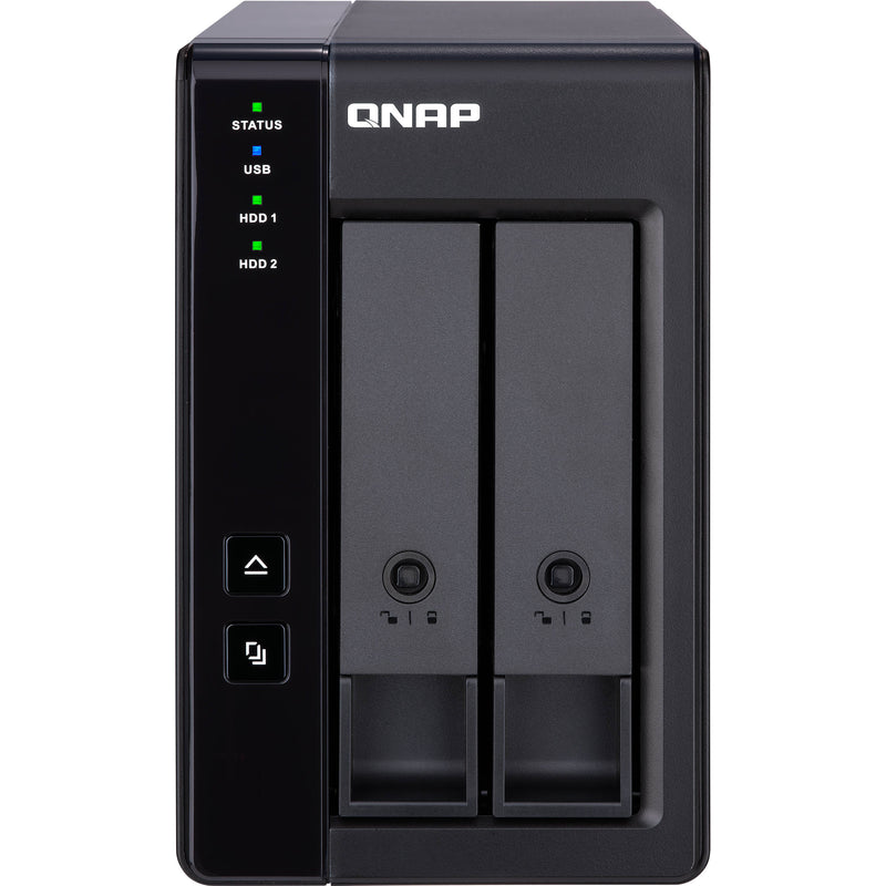QNAP 2-Bay 3.5" Sata Hdd Usb 3.1 Gen2 10Gbps Type-C Hardware Raid External Enclosure. Usb-C To Usb-A Cabl
