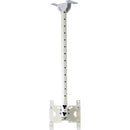 ViewZ Telescopic 3' - 8' Ceiling Mount with Length, Rotation and Tilt Adjust (White)