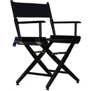 Filmcraft Pro Series Short Director's Chair (18", Black Frame, White Canvas)