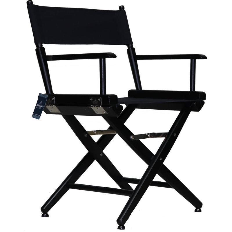 Filmcraft Pro Series Short Director's Chair (18", Black Frame, Blue Canvas)