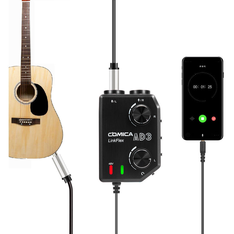 Comica Audio LINKFLEX AD3 Dual-Channel Audio Mixer for Camera and Smartphone