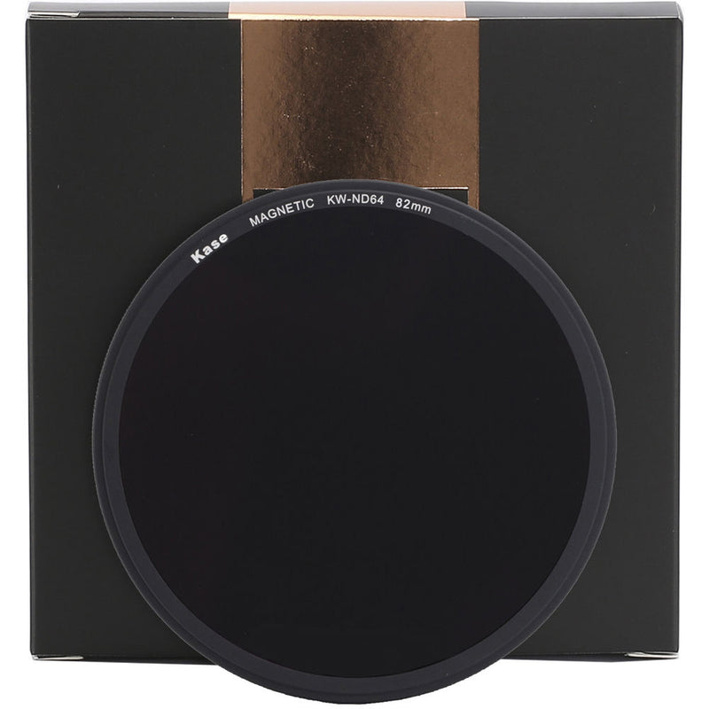 Kase Wolverine Magnetic ND64 Solid Neutral Density 1.8 Filter with 82mm Lens Adapter Ring (6-Stop)