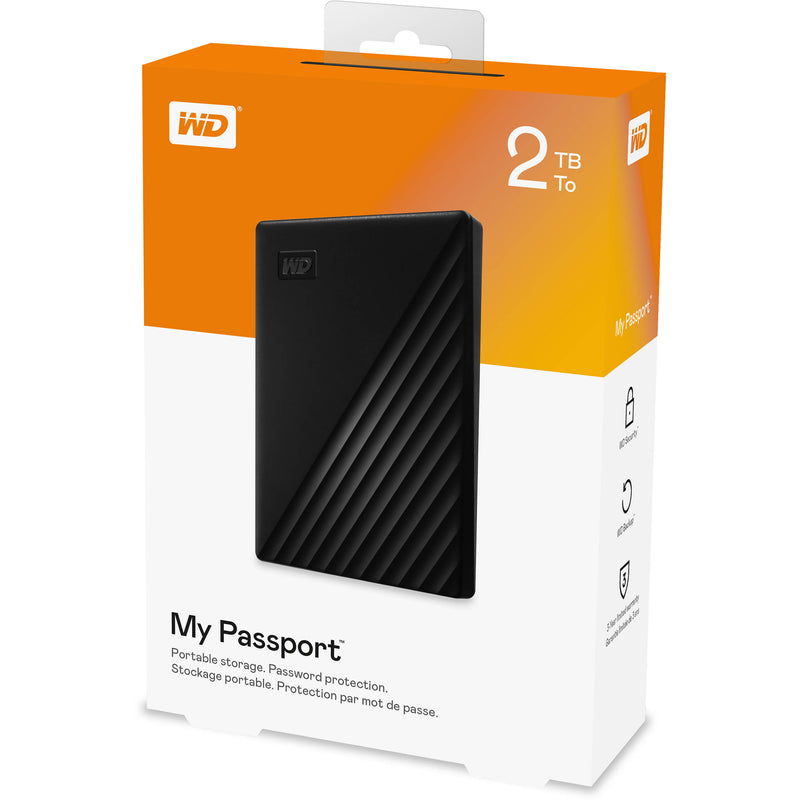 WD 2TB My Passport USB 3.2 Gen 1 External Hard Drive (2019, Black)