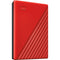 WD 2TB My Passport USB 3.2 Gen 1 External Hard Drive (2019, Red)