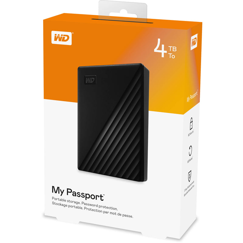 WD 4TB My Passport USB 3.2 Gen 1 External Hard Drive (2019, Black)