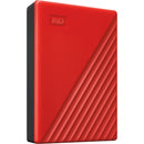 WD 4TB My Passport USB 3.2 Gen 1 External Hard Drive (2019, Red)