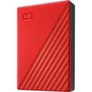 WD 4TB My Passport USB 3.2 Gen 1 External Hard Drive (2019, Red)