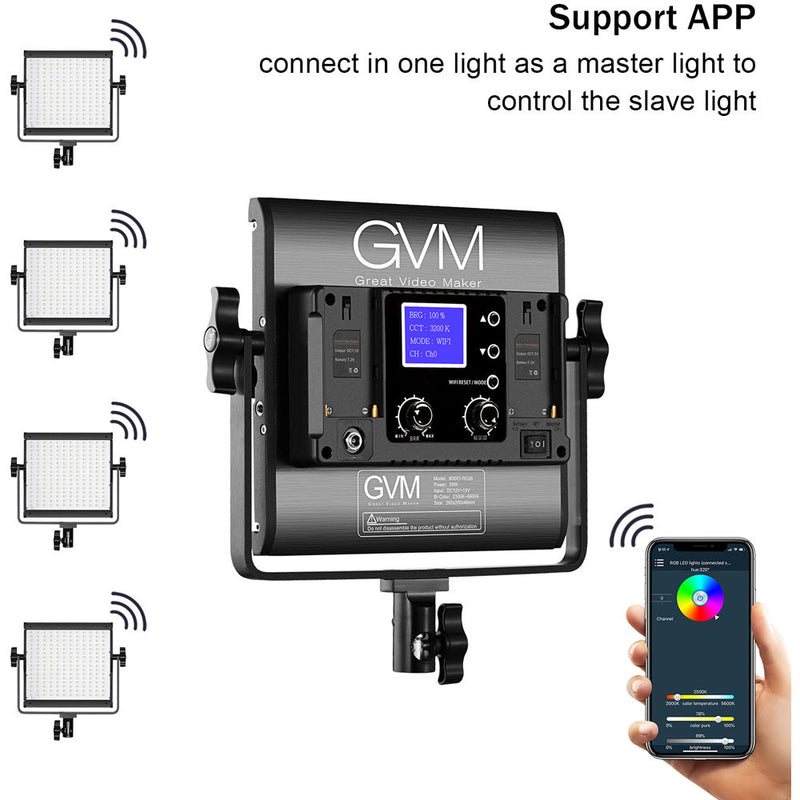 GVM 800D-RGB LED Studio Video Light