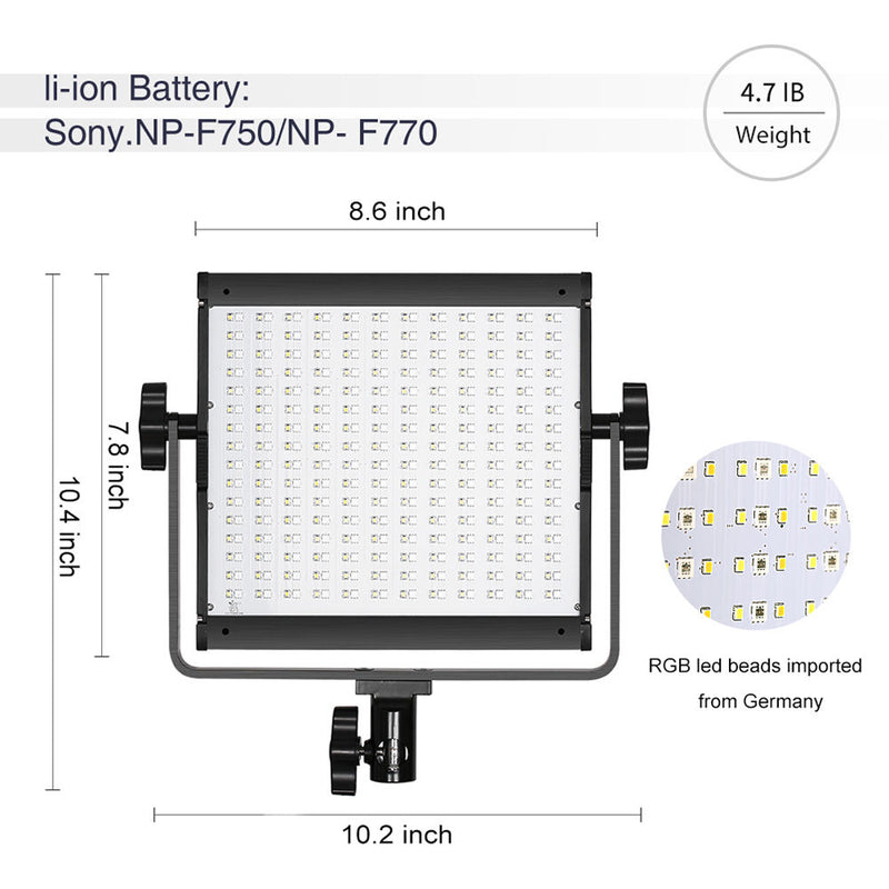 GVM 800D-RGB LED Studio Video Light