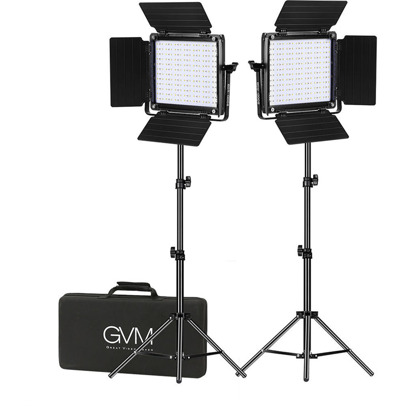 GVM 800D-RGB LED Studio 2-Video Light Kit