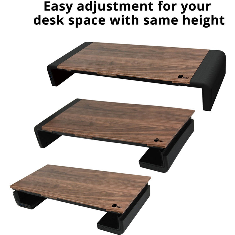 SIIG Foldable Monitor Stand with Integrated USB Hub