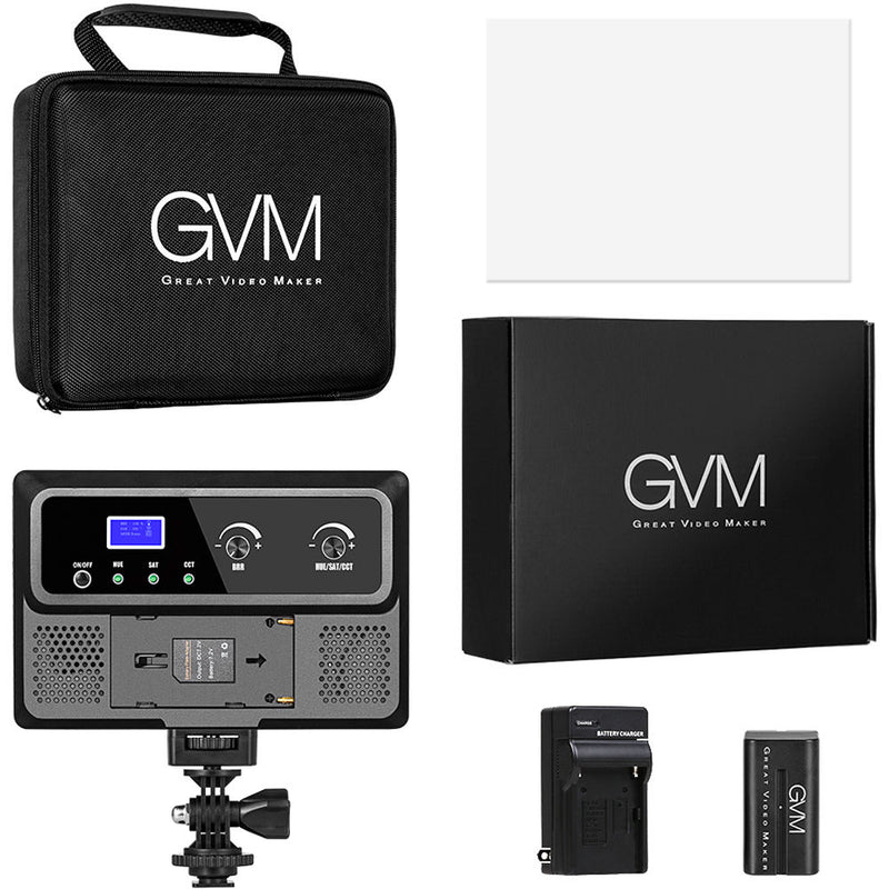 GVM RGB-10S LED On-Camera RGB LED Video Light with Wi-Fi Control