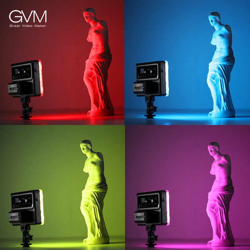 GVM RGB-10S LED On-Camera RGB LED Video Light with Wi-Fi Control