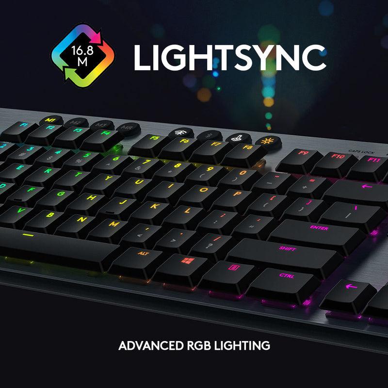 Logitech G915 LIGHTSPEED Wireless RGB Mechanical Gaming Keyboard (GL Clicky)