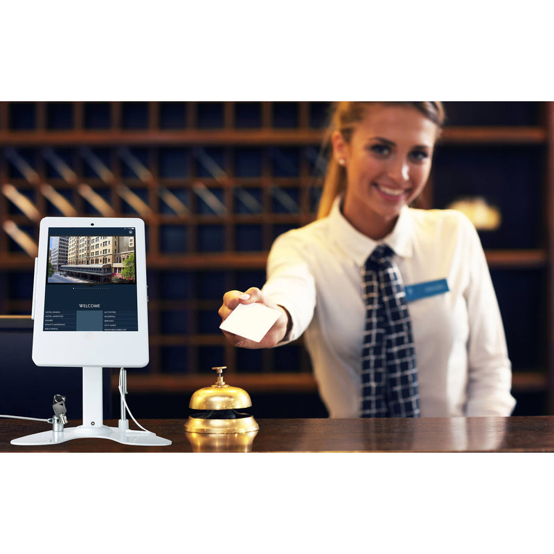 CTA Digital Dual Security Kiosk with Locking Case & Cable for iPad Pro 10.5" & iPad Air 3 (White)