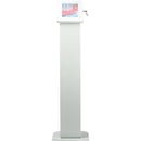 CTA Digital Premium Locking Floor Stand Kiosk for Select iPad, Galaxy, and Other 9.7-10.5" Tablets (White)