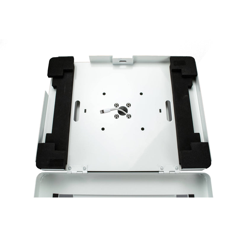 CTA Digital Premium Locking Floor Stand Kiosk for Select iPad, Galaxy, and Other 9.7-10.5" Tablets (White)