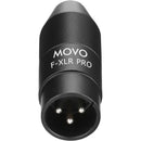 Movo Photo 3.5mm (TRS) Mini-Jack Female Microphone Adapter To 3-Pin XLR Male Connector With Integrated Phantom