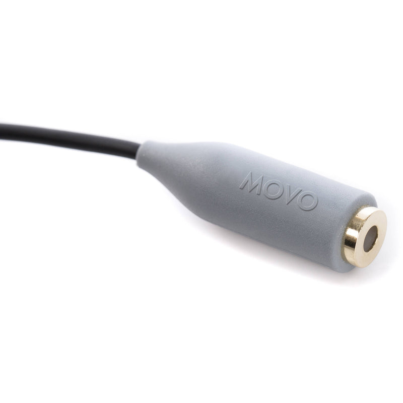 Movo Photo 3.5mm TRS (Female) Microphone Adapter Cable To TRRS (Male) For Smartphones