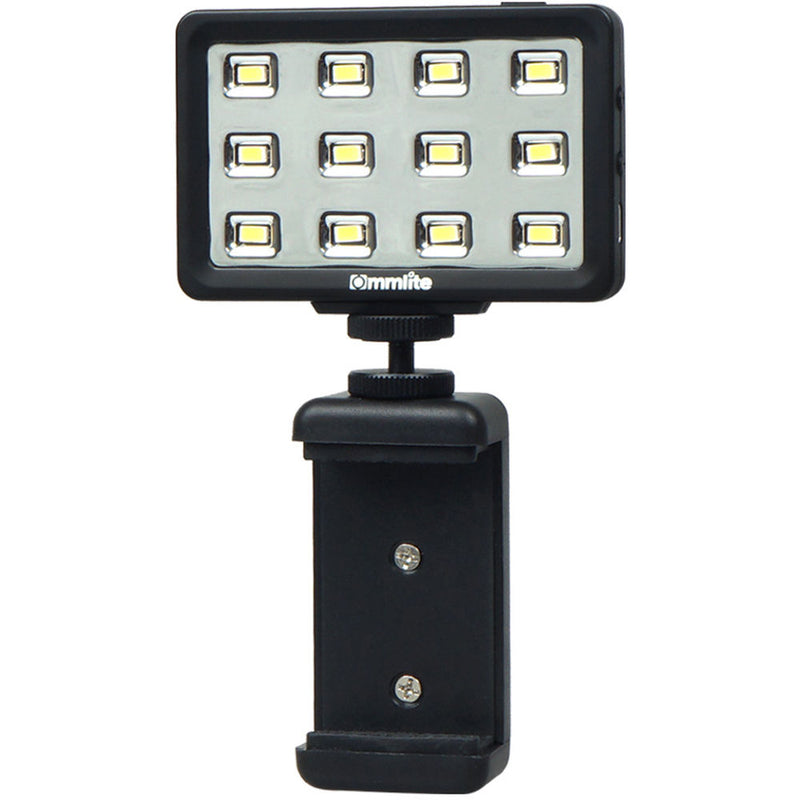 Commlite CM-PL12II LED Video Light with Smartphone Holder